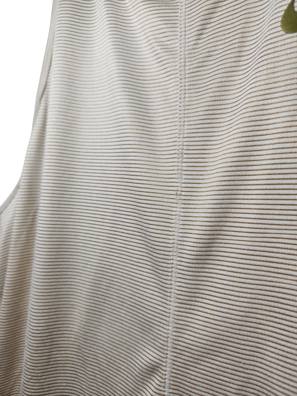 Nike Running Dri-FIT Tank Top Women's Large Cream Tan Stripe Racerback Athletic - Picture 5 of 15